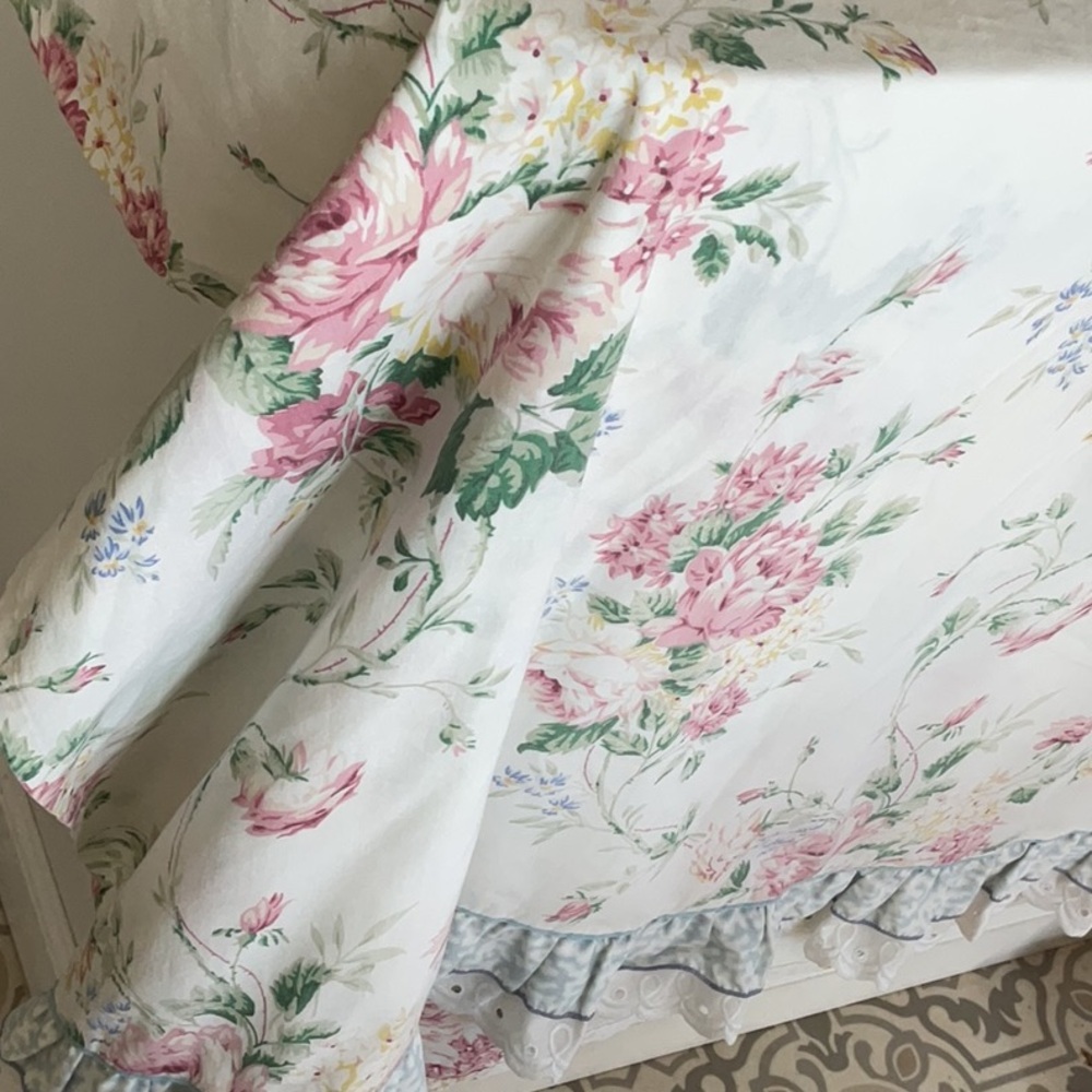 Waverly vintage full size top flat sheet - Picture 7 of 8